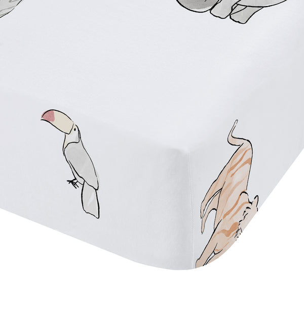 Zoo Animals Fitted Sheet Cot