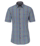 Short Sleeve Check Shirt - Light Blue