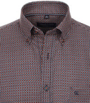 Long Sleeve Print Shirt - Tangarine