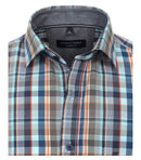 Short Sleeve Check Shirt - Light Blue