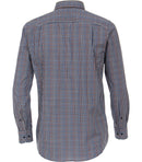 Long Sleeve Button Down Check Shirt - Light Blue
