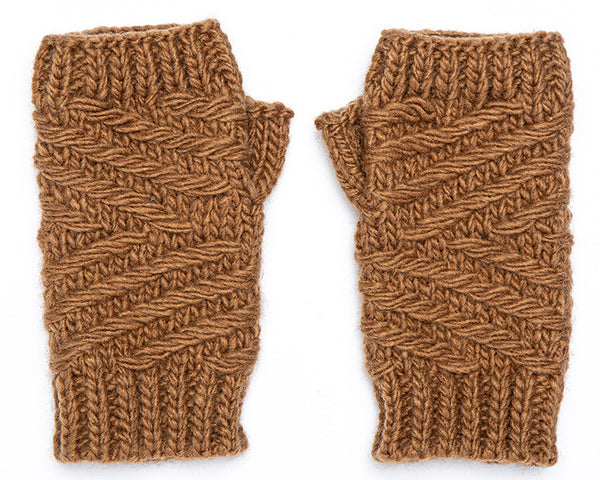 Knitted Handwarmer - Camel