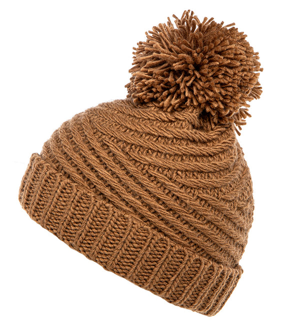 Knitted Hat - Camel