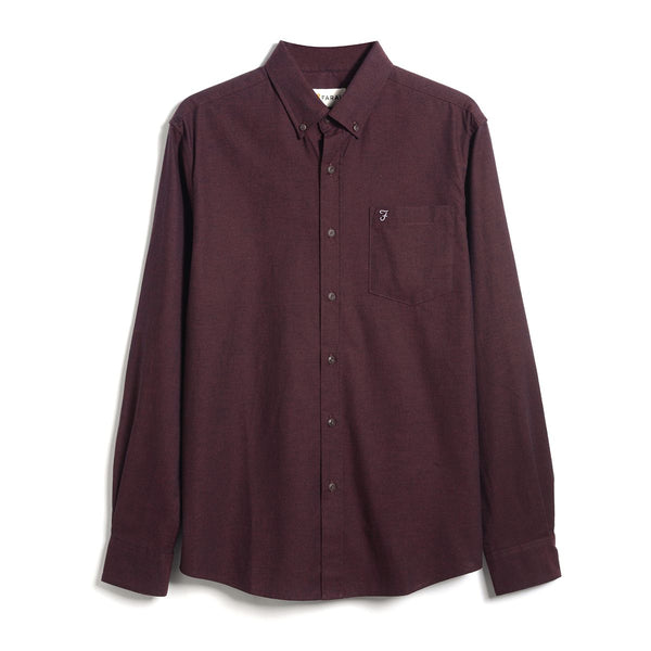 Manhattan Long Sleeve Shirt - Archive Burgundy