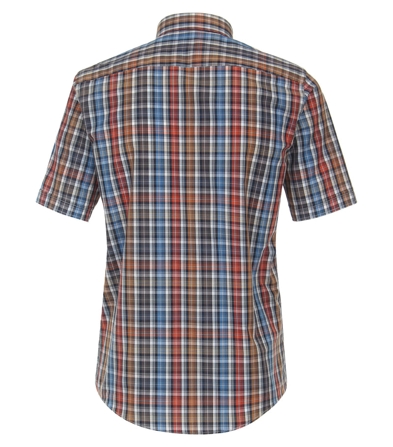 Short Sleeve Check Shirt - Tangarine