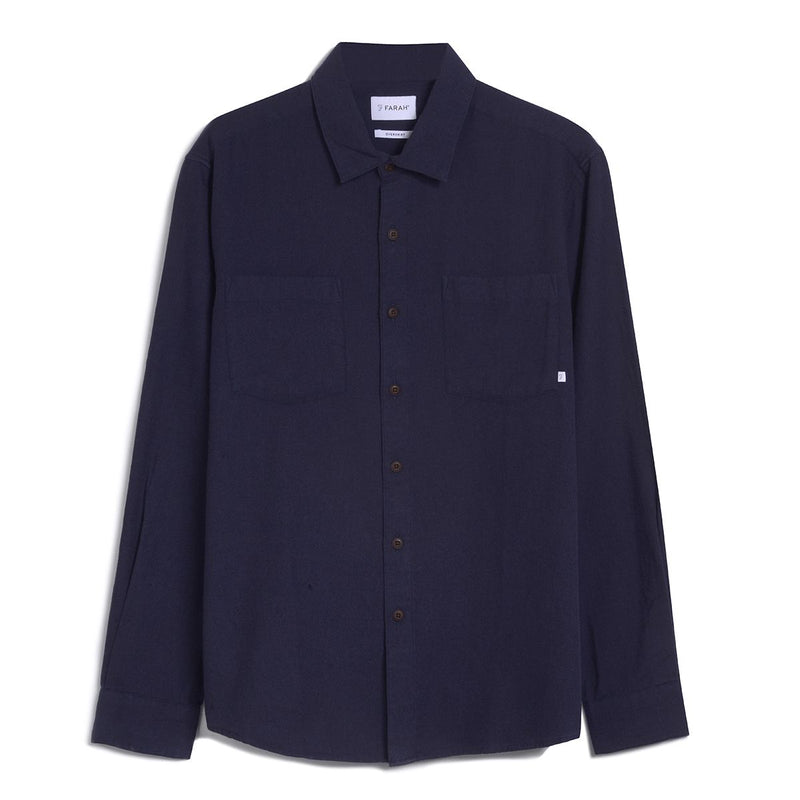 Brookes Long Sleeve Overshirt - Navy Melange