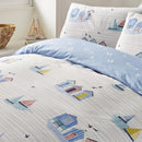 Beach Huts Blue Duvet Cover Set