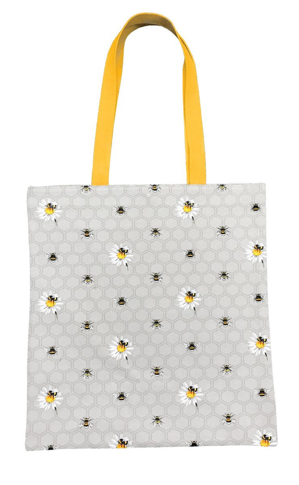 Bee Happy Canvas Tote Bag