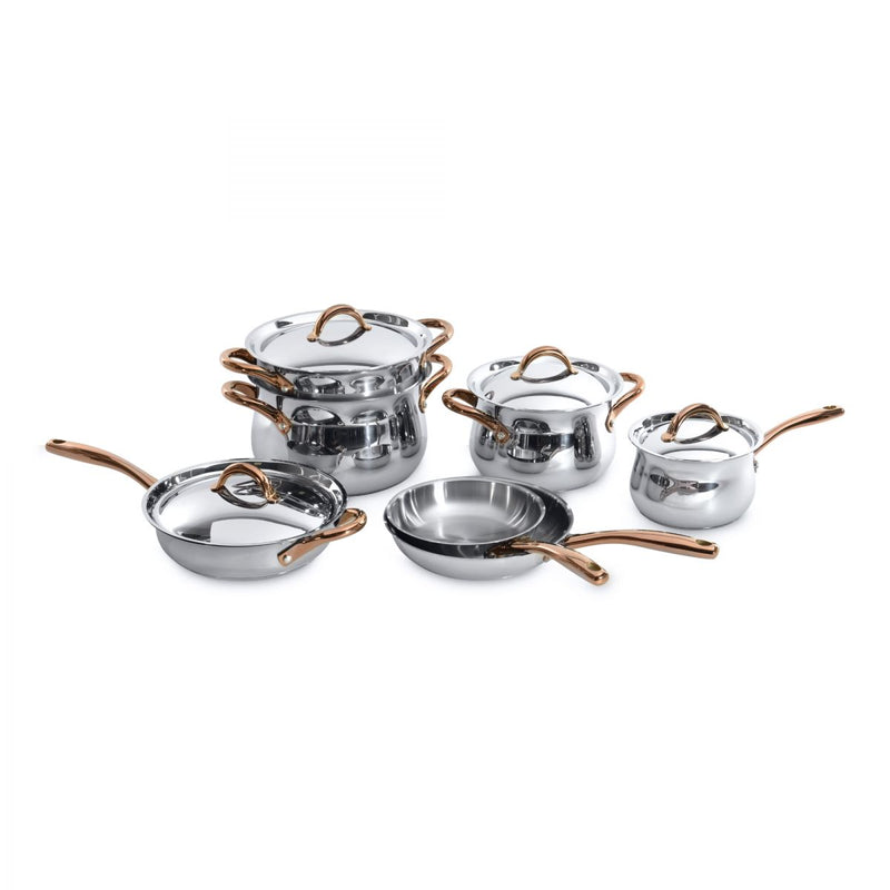 BergHOFF Ouro Studio 11-Piece Cookware Set with Copper Handles