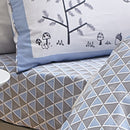 Nordic Cotton Fitted Sheet Blue Double