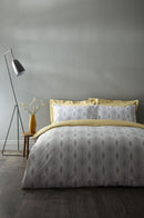 BIANCA COTTONSOFT ZIGGURAT GREY DUVET COVER SET