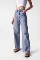 True Super High Rise Wide Leg Jean - Blue
