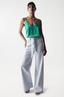 Satin Top - Green