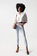 Secret Cropped Skinny- Blue