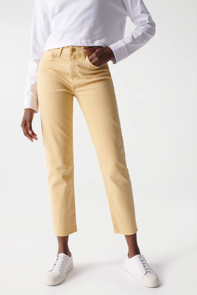 Cropped Slim True Jeans - Yellow