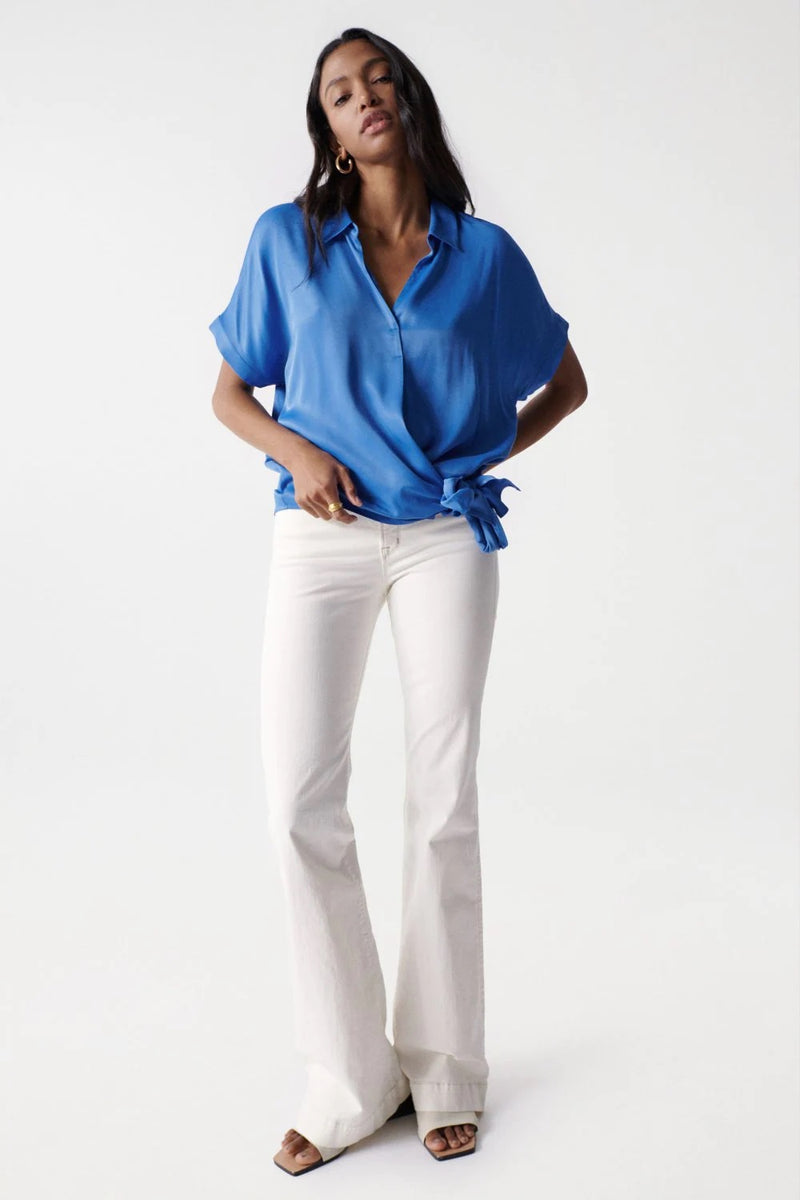 Front Knot Tunic - Blue