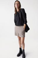 English Embroidery Plain T-shirt - Black