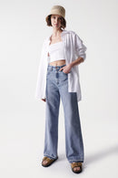 True Super High Rise Wide Leg Jean - Blue