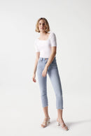 Asymmetric Knit Top - White