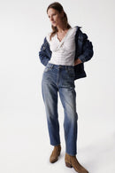 Knot Detail Neck Jumper - Beige