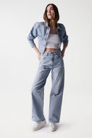 Super High Rise Wide Leg Jean - Blue