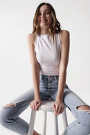 Halter Neck Top- White