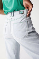 High Rise Palazzo Denim Jeans- Blue