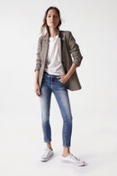 Check Blazer - Beige