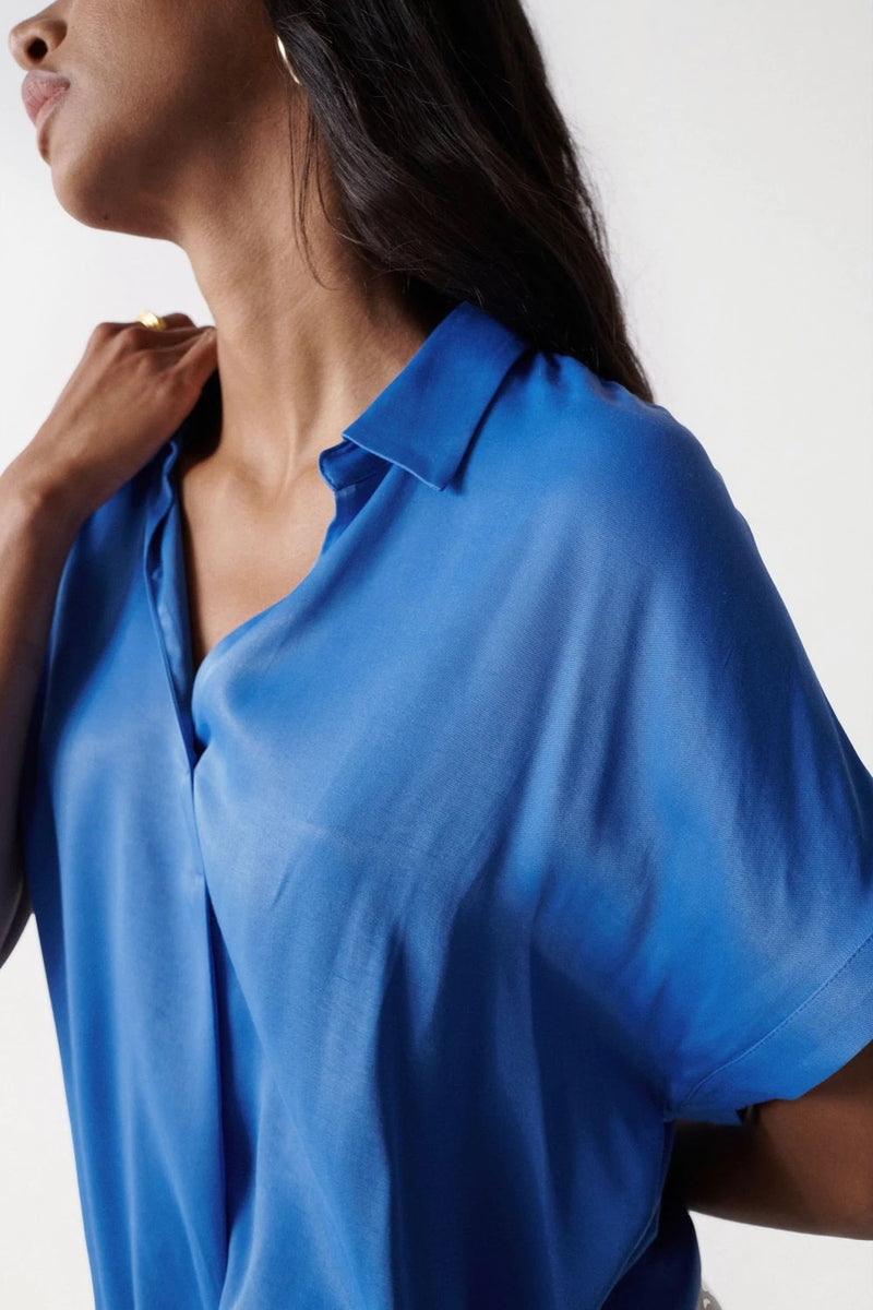 Front Knot Tunic - Blue