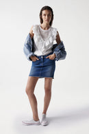 Broderie Anglaise Top - White