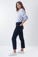 True Crop Slim Jean - Mid Wash