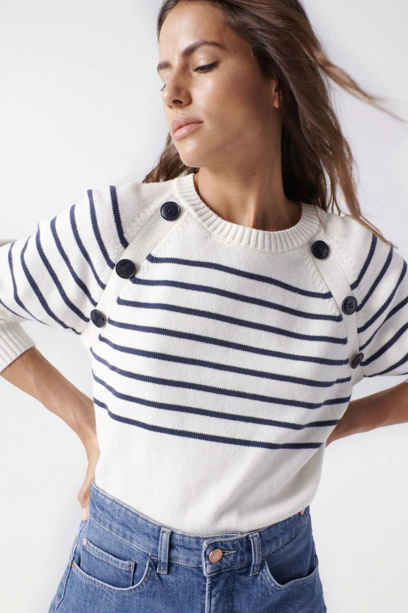 Striped Jumper - Beige