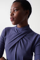 Twisted Fabric Rib Top - Blue