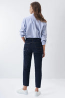 True Crop Slim Jean - Mid Wash