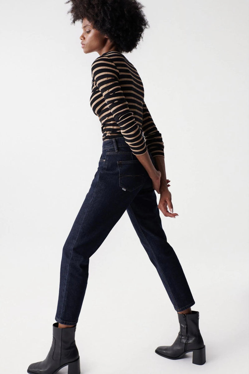 Knot Detail Neck Jumper - Beige Multi