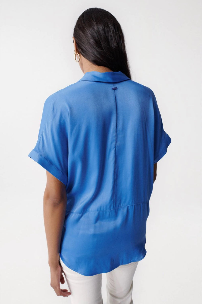 Front Knot Tunic - Blue