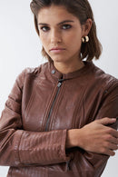 Salsa Leather Jacket - Brown