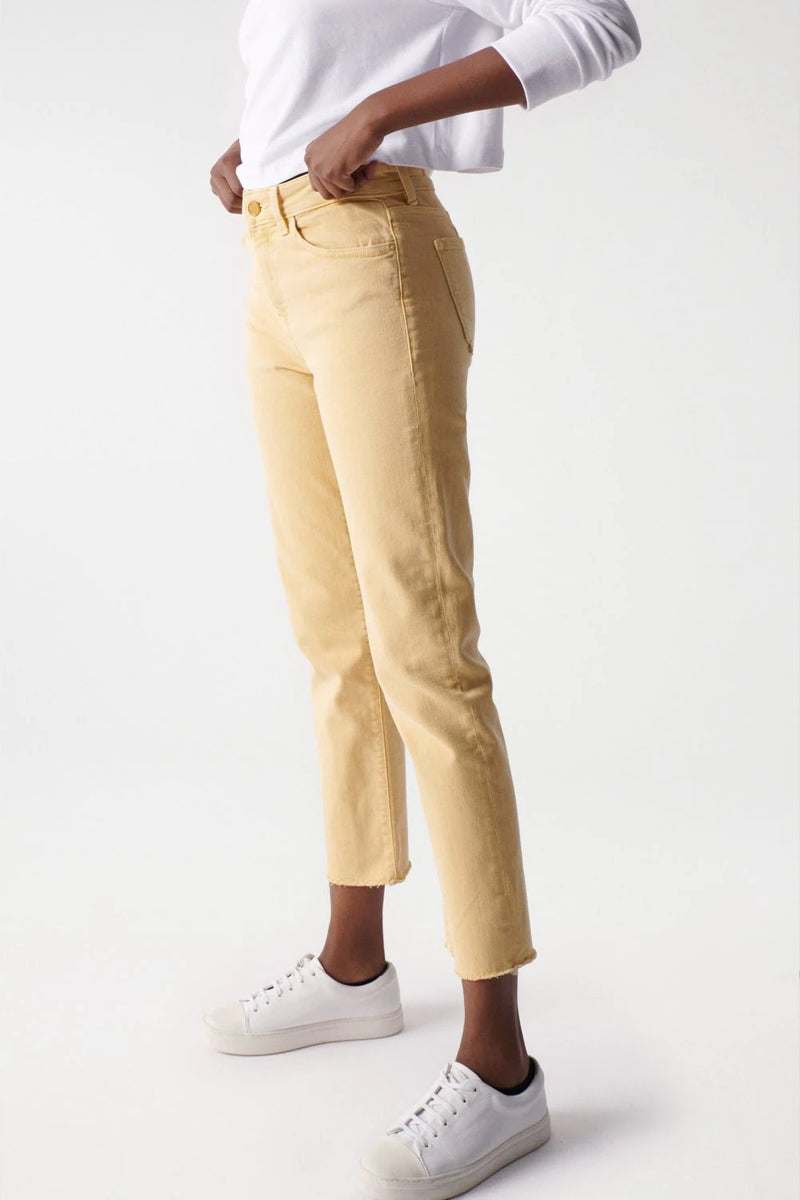 Cropped Slim True Jeans - Yellow