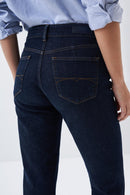 True Crop Slim Jean - Mid Wash