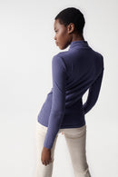 Twisted Fabric Rib Top - Blue