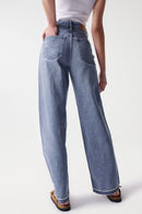 True Super High Rise Wide Leg Jean - Blue