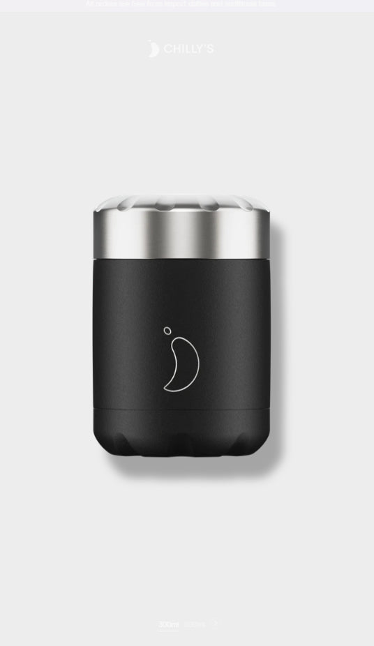 300ml Food Pot Monochrome Black