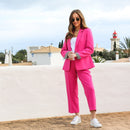 Blake Cropped Trouser - Pink