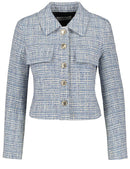 Powered Blue Blazer - Blue/Ecru/White