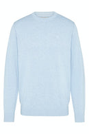 Plain Round Neck Jumper - Light Blue