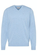 Plain V Neck Jumper - Royal