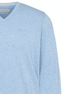Plain V Neck Jumper - Royal