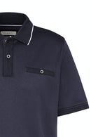 Rib Collar Polo Shirt - Navy