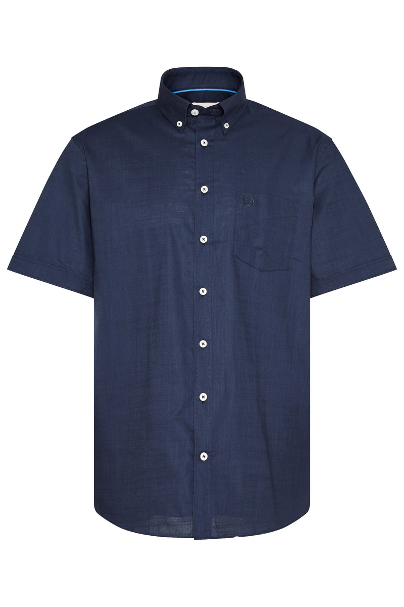Short Sleeve Casual Shirt - Navy