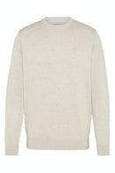 Plain Round Neck Jumper - Beige